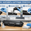 Инструкция по заправке черно-белого картриджа Pantum M6500 тонером.